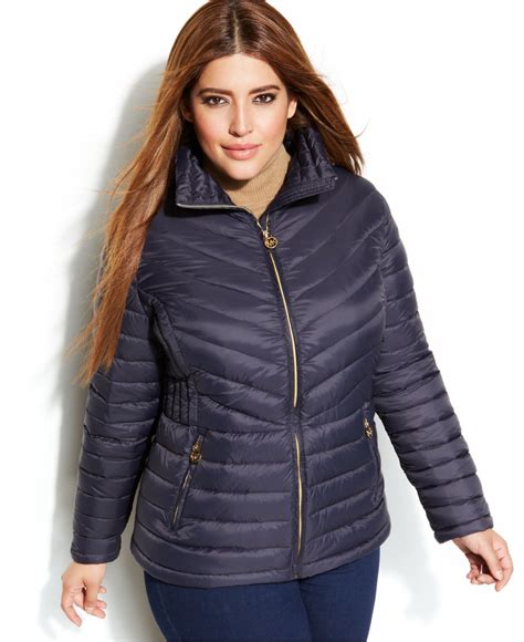 michael kors packable puffer jacket plus size|Michael Kors puffer jackets men's.